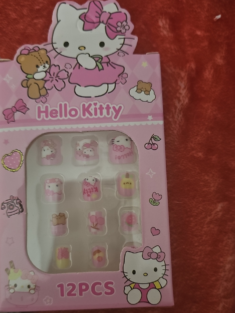 Hello Kitty Pink Decorative Press-On Nail Set